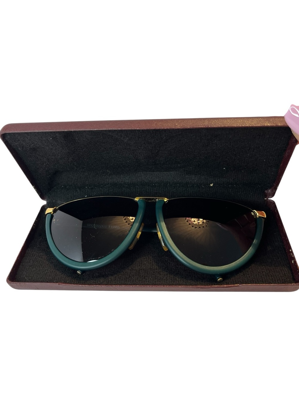 RARE Vintage Gianfranco Ferre Sunglasses GFF 9/S Green Gold Italy Read - Picture 12 of 13